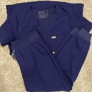 Figs - The Jogger Set Scrubs - Navy Blue